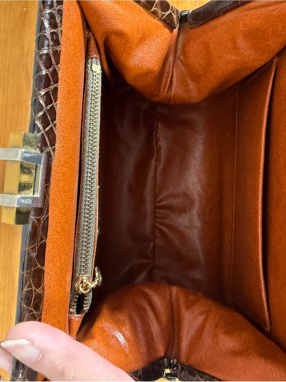Vintage Mayer Top Handle Crocodile Bag